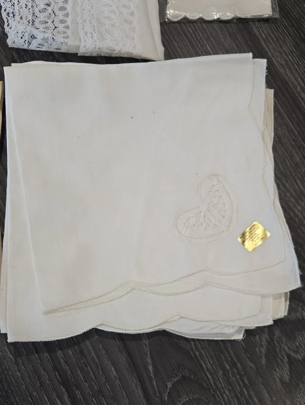 Over 100 Assorted Vintage Cloth Napkins & Handkerchiefs - Pastel Mix